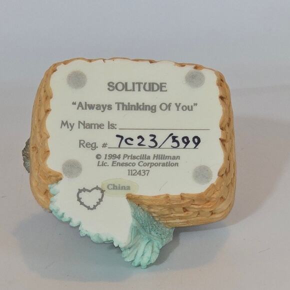 Enesco Calico Kittens - "Always Thinking of You" 1994 #112437 - Picture 5 of 6